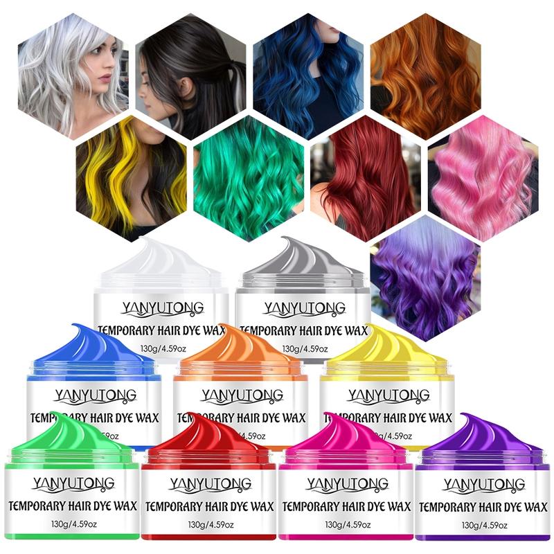 Halloween Hair Color Wax Kit, 9 Colors Temporary Hair Dye Set, Easy Wash Out, Create Ghosts & Monsters Hairstyles, Party Makeup Essentials, Gentle