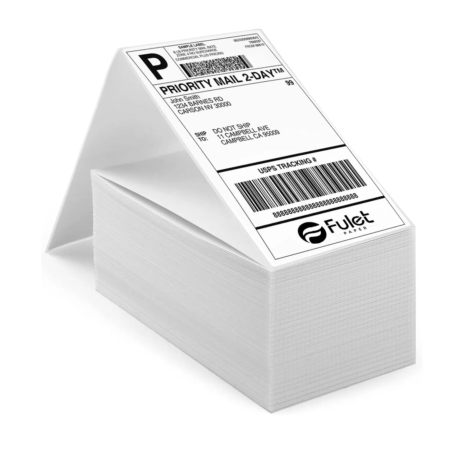4x6 Fanfold Direct Thermal Shipping Labels - 6,000 Sheets/Case